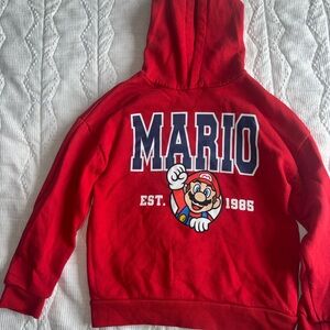Nintendo Red Mario Hoodie Sweatshirt for Kids